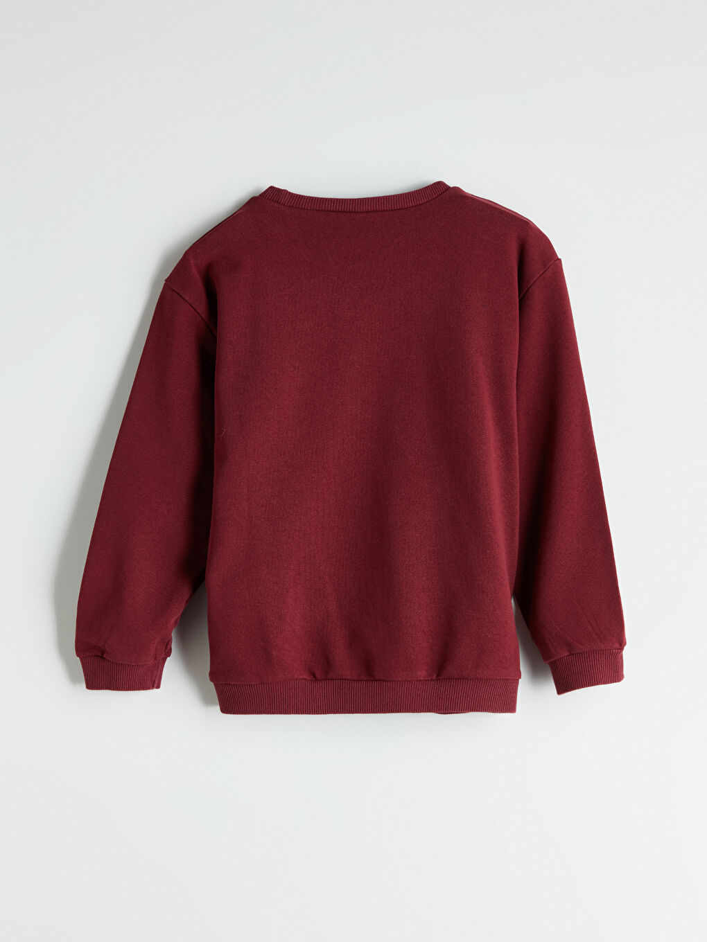 Bordo Bisiklet Yaka Erkek Çocuk Sweatshirt-2
