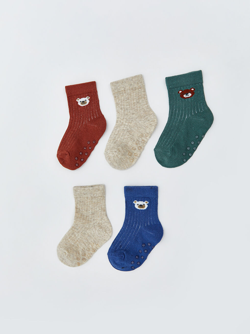 Patterned Baby Boys' Ankle Socks 5 Pack