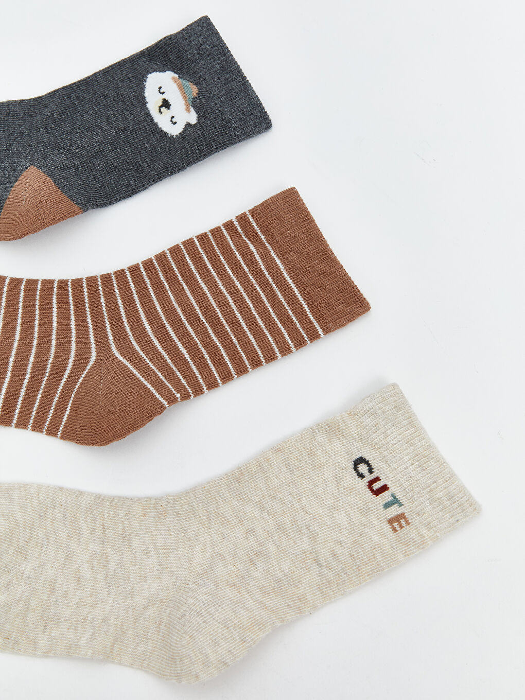 Patterned Baby Boys' Ankle Socks 5 Pack-1