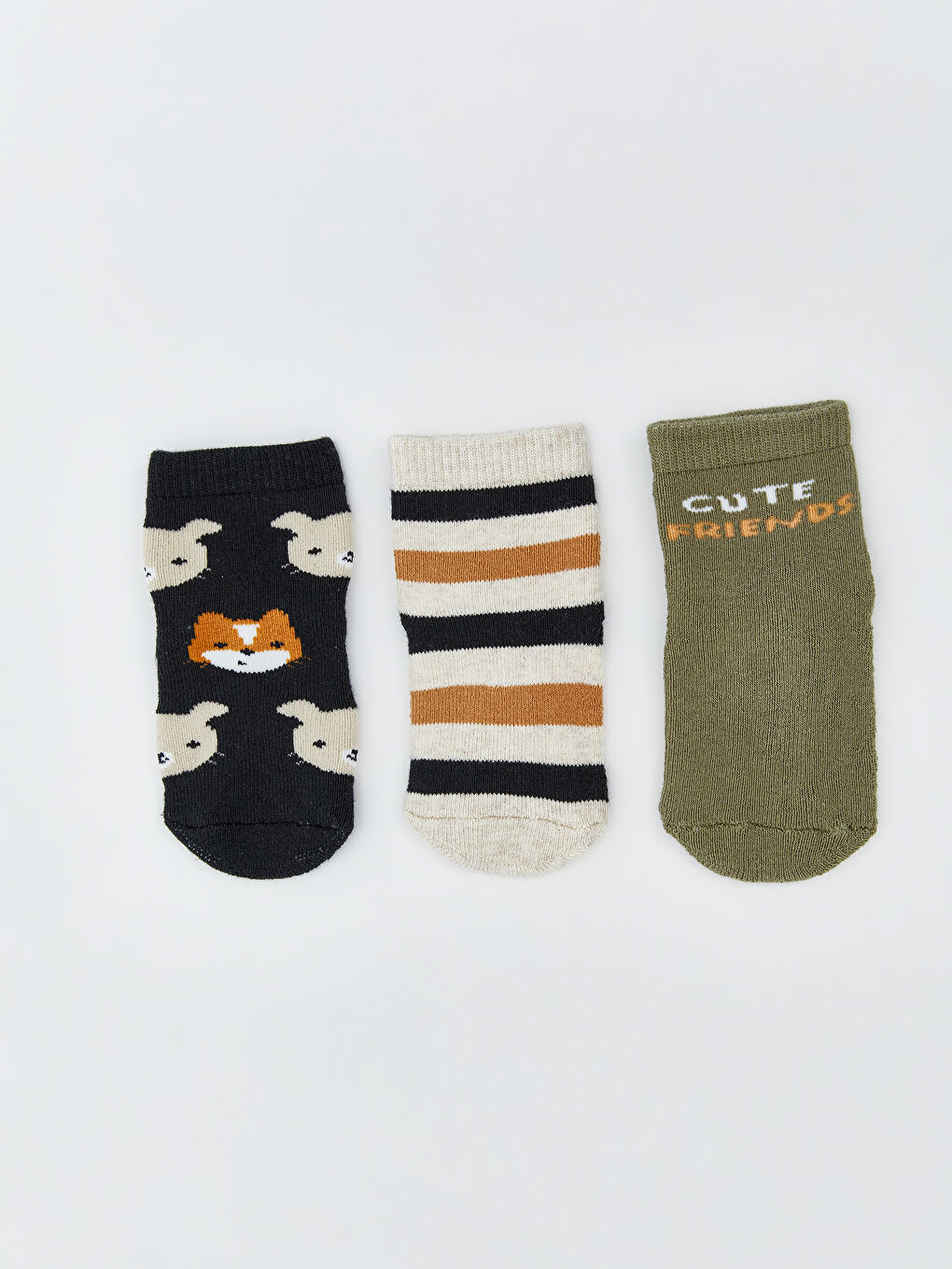 Patterned Baby Boys' Ankle Socks 3-pack