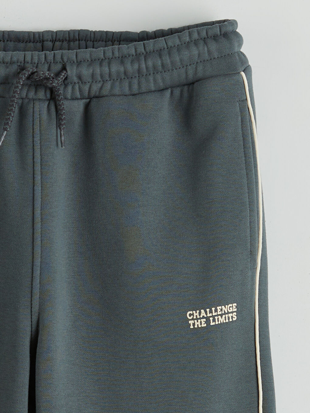 Gri Beli Lastikli Erkek Çocuk Jogger  Eşofman Altı-2