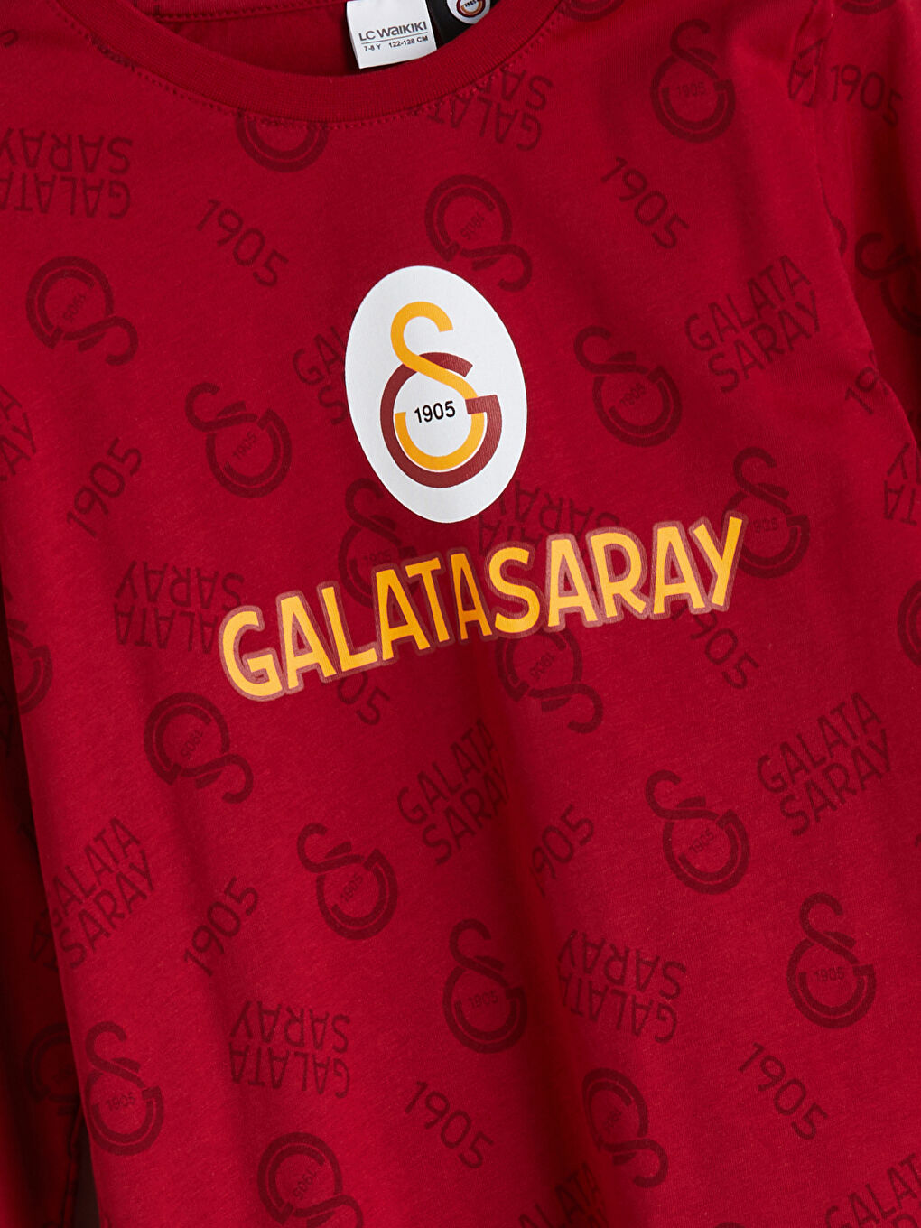 Kırmızı Galatasaray Baskılı Erkek Çocuk Pijama Üst-2