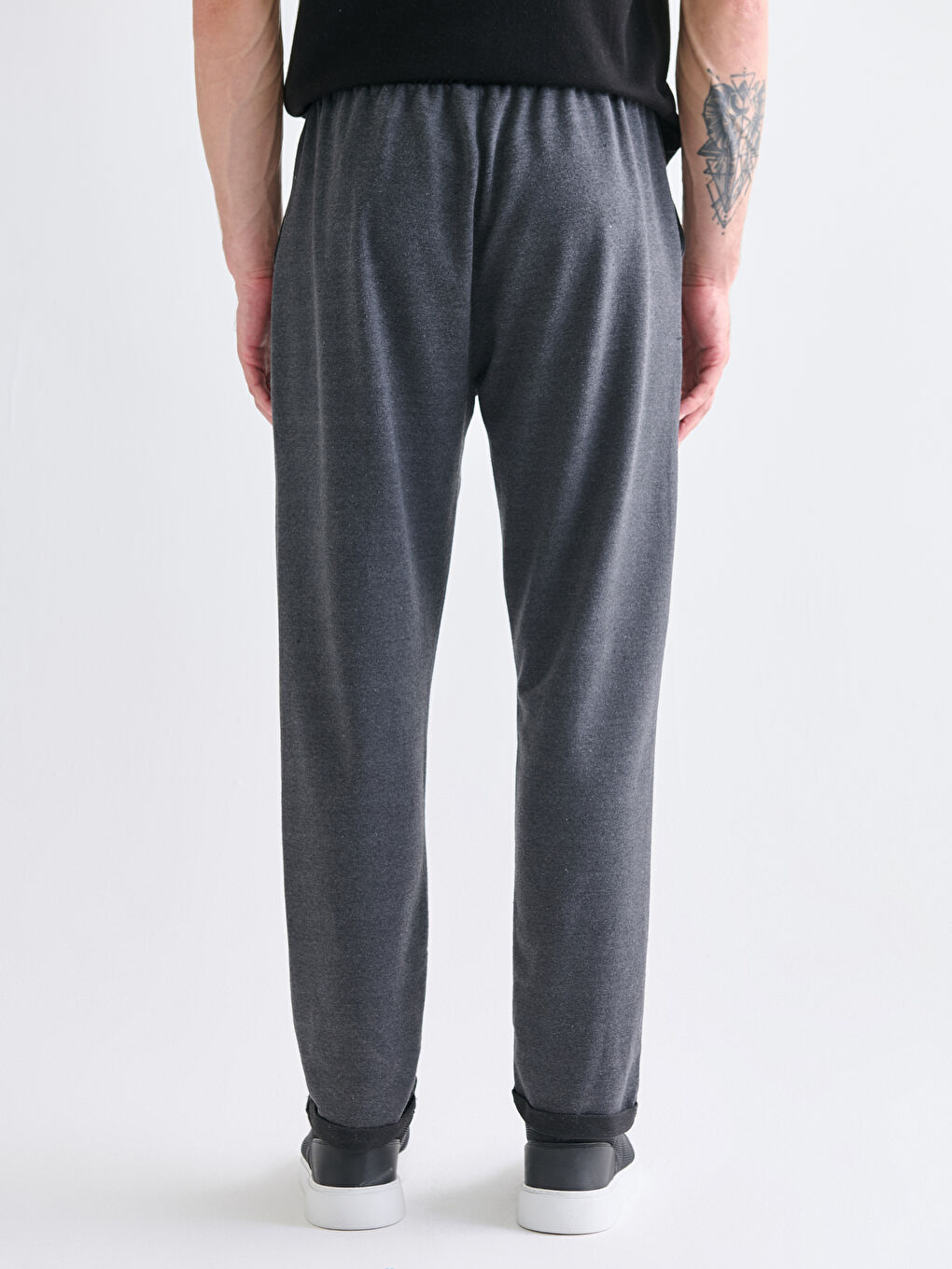 Siyah Standart Kalıp Erkek Jogger Eşofman Altı-7