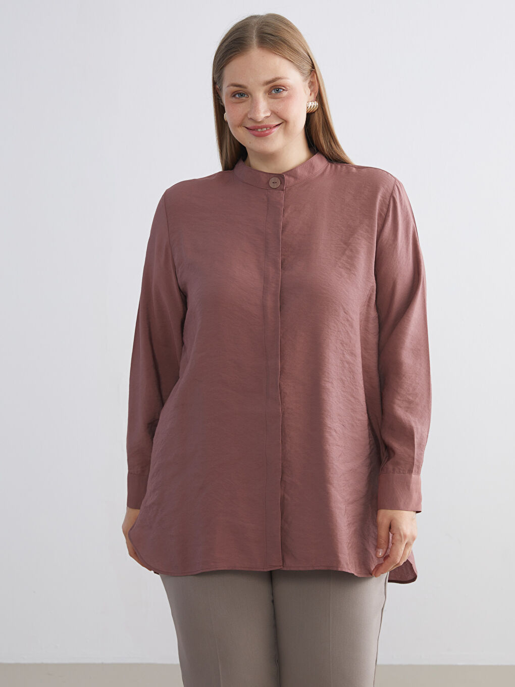 Oversize Modal Blend Women's Shirt Tunic-1