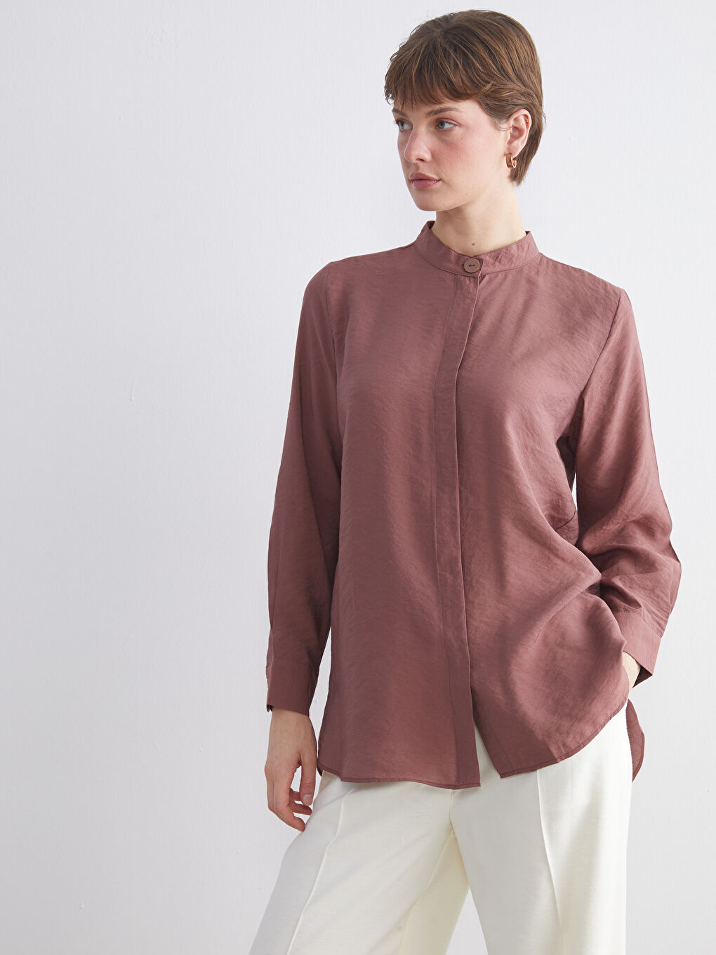 Oversize Modal Blend Women's Shirt Tunic