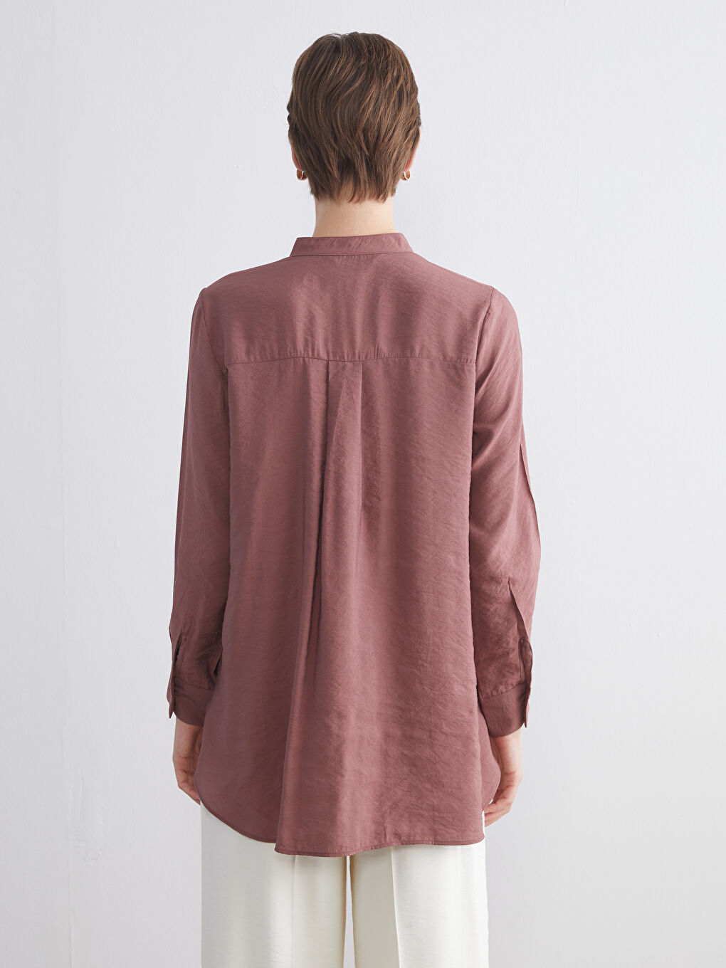 Oversize Modal Blend Women's Shirt Tunic-7