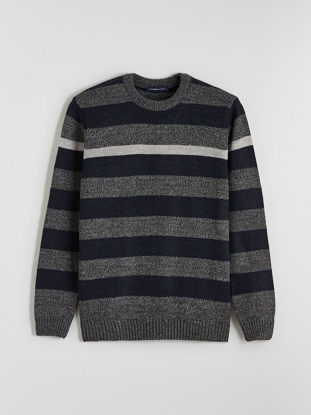 Crew Neck Striped Men's Knitwear Sweater-4
