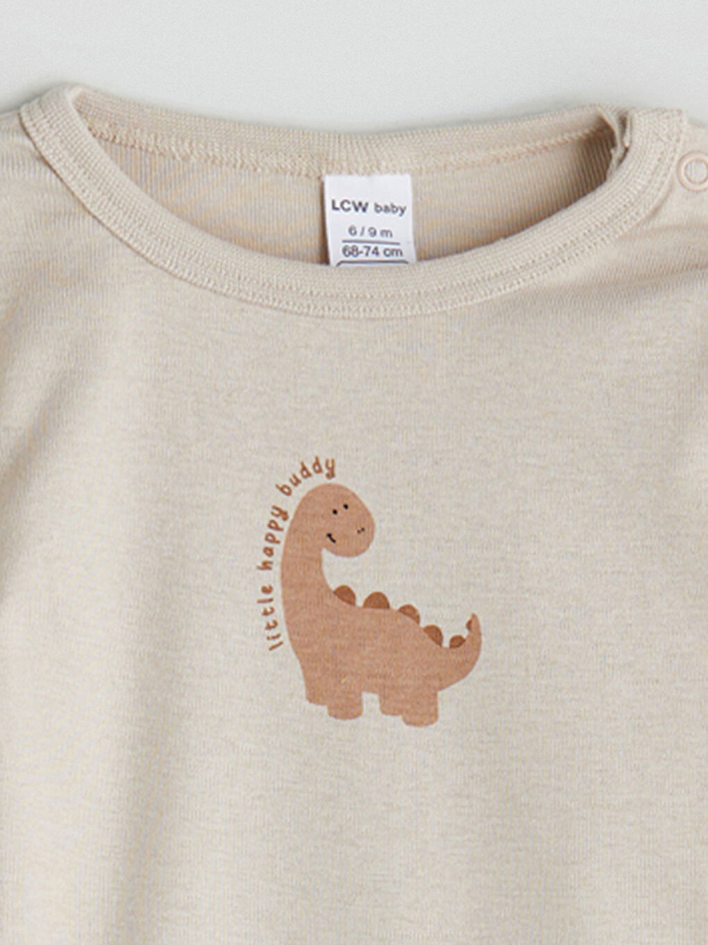 Crew Neck Baby Boy Snap Fastener Bodysuit 3 Pcs-2