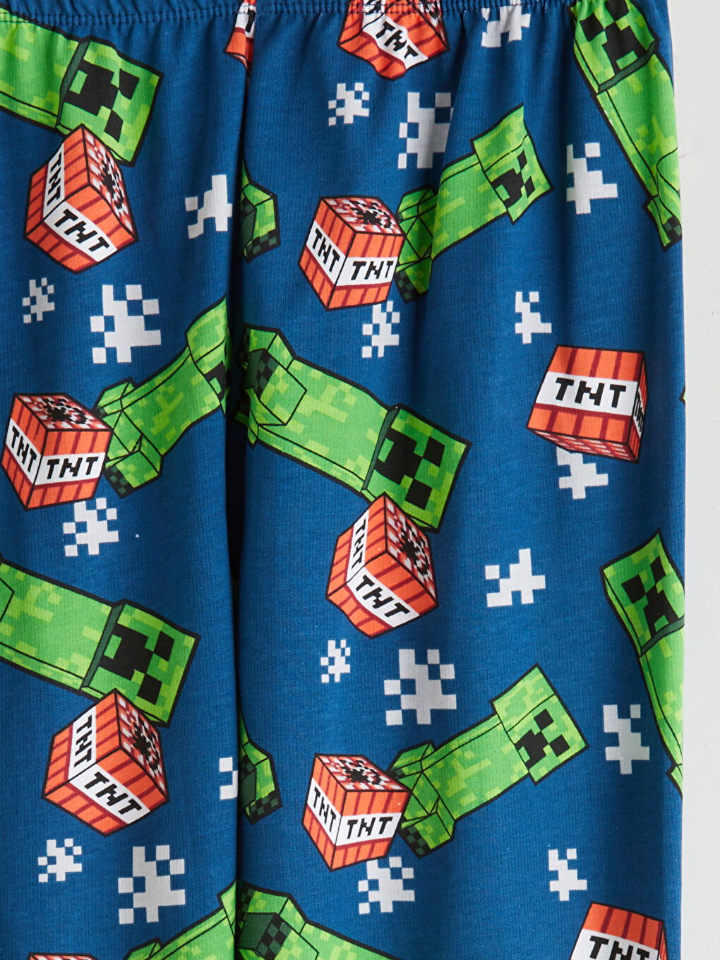 Crew Neck Minecraft Printed Boys' Pyjama Set-6