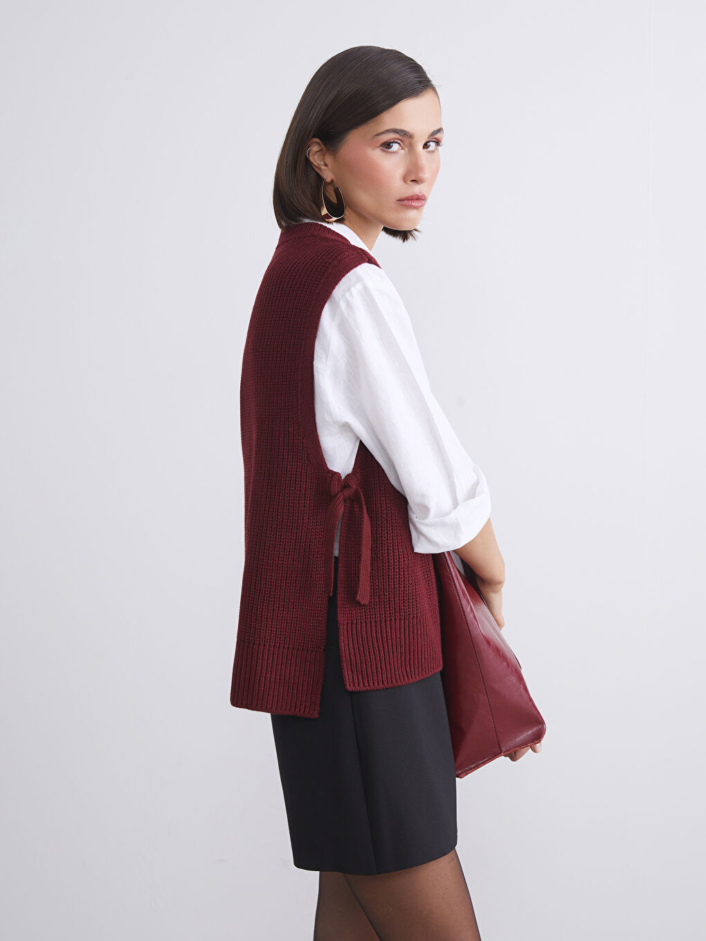 LCW Vision Crew Neck Women's Knitwear Sweater Vest -W5FI30Z8-RXM