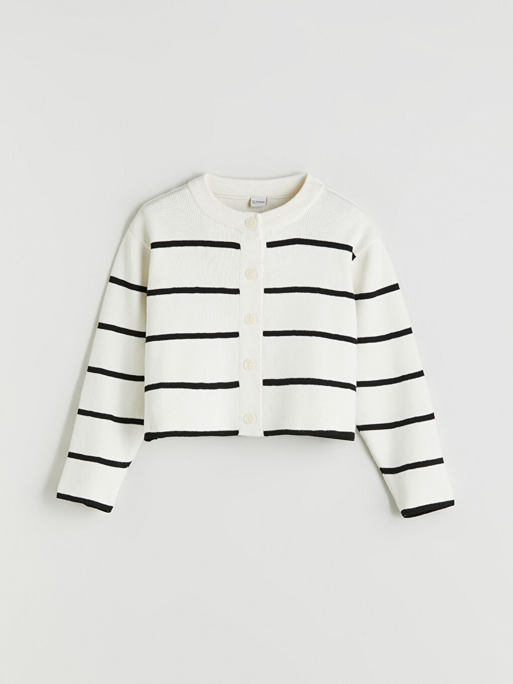 LCW Kids Crew Neck Girls Knitted Cardigan -W5FI39Z4-SZ5