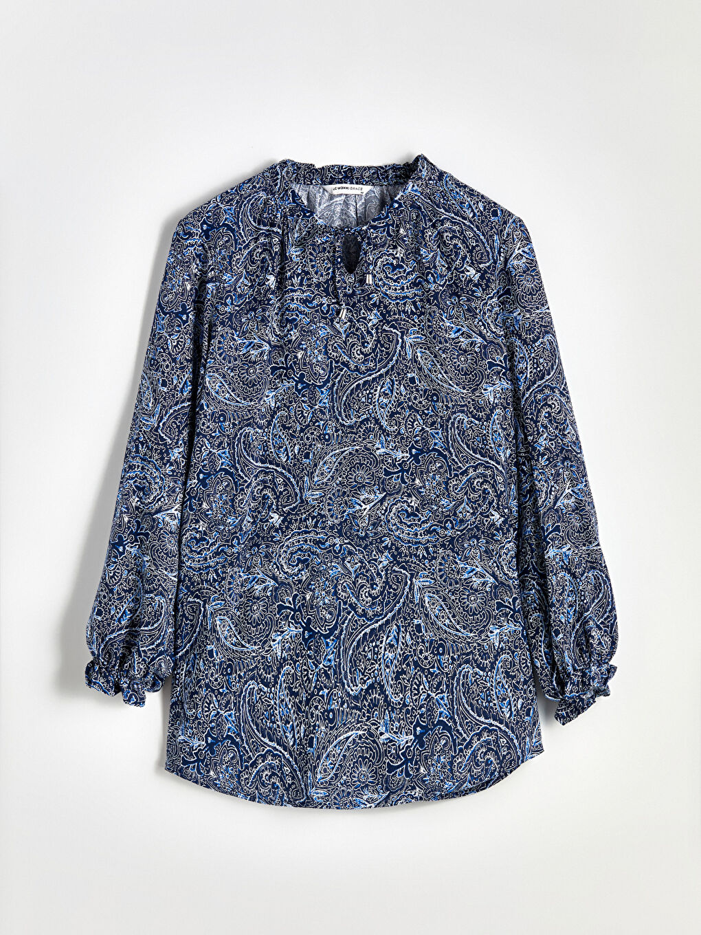 Blouse À Motifs À Col Lavallière-6