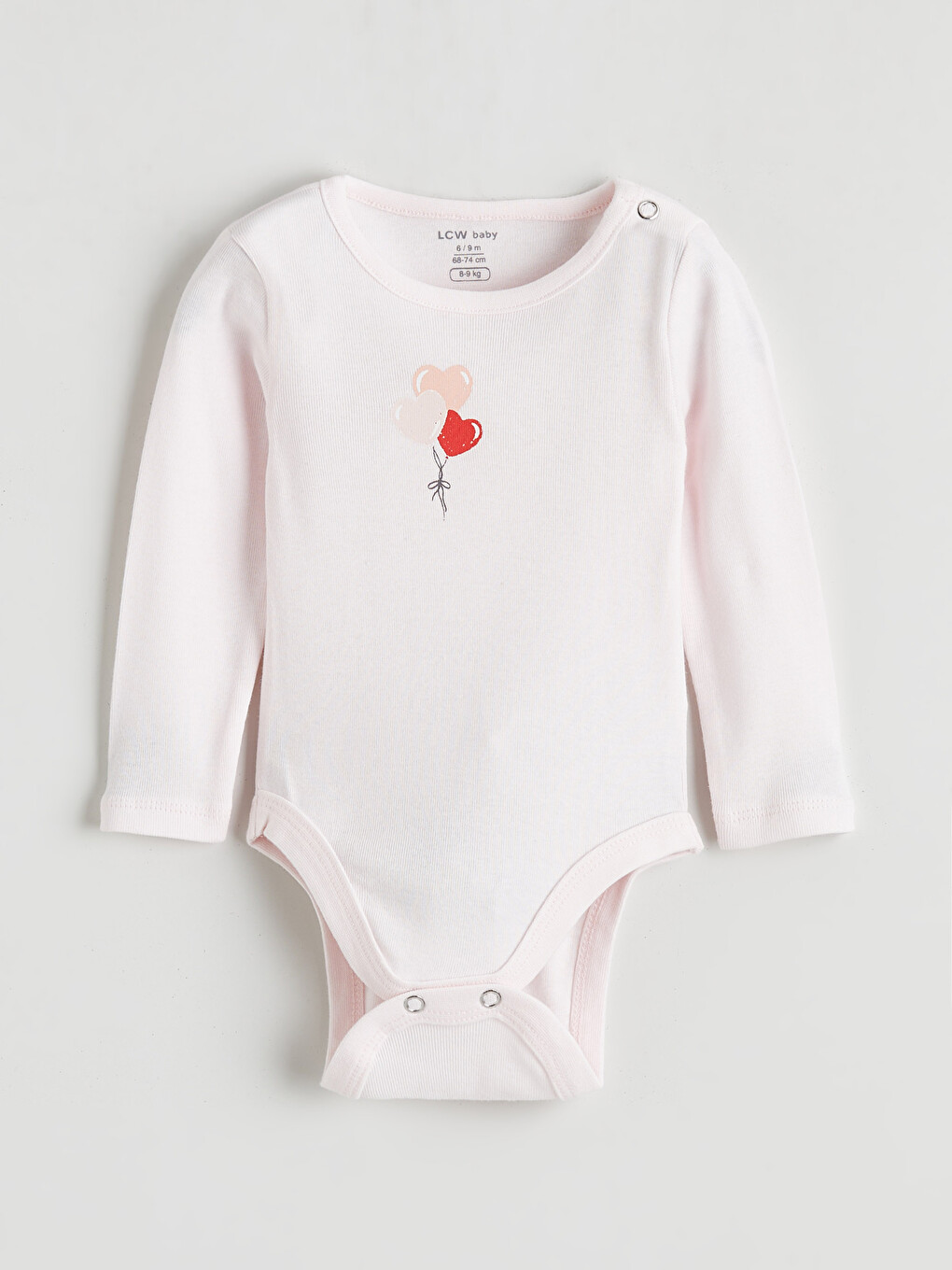 Pembe Baskılı Kız Bebek Çıtçıtlı Body 3'lü-3