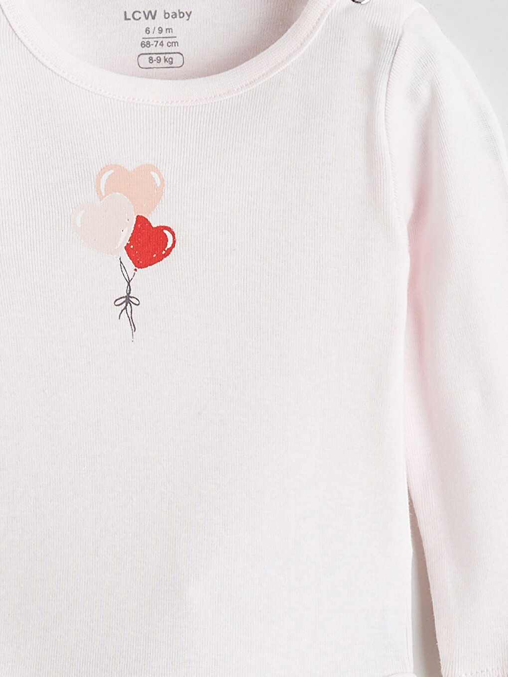 Pembe Baskılı Kız Bebek Çıtçıtlı Body 3'lü-5