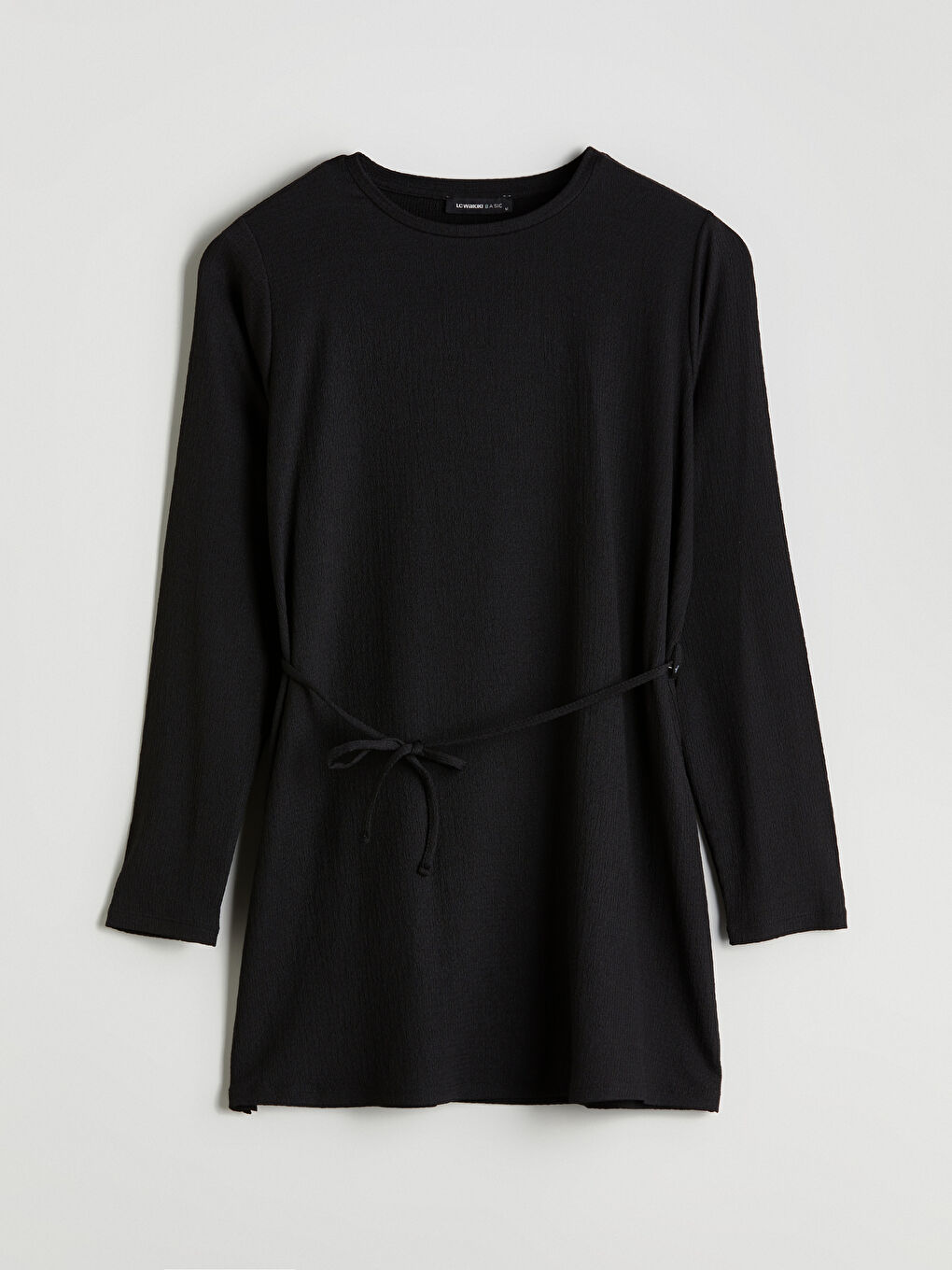 Siyah Bisiklet Yaka Kadın Tunik-6