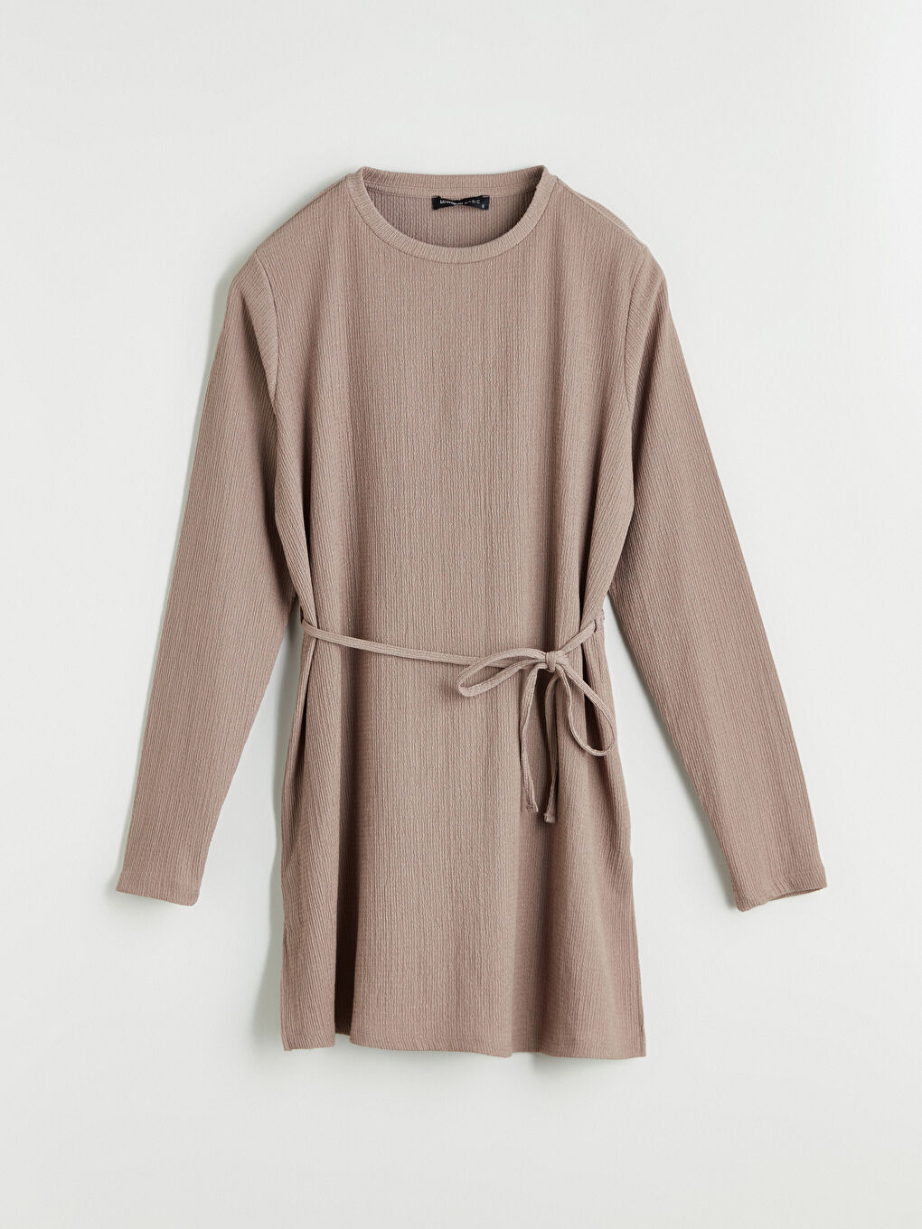 Bej Bisiklet Yaka Kadın Tunik-6