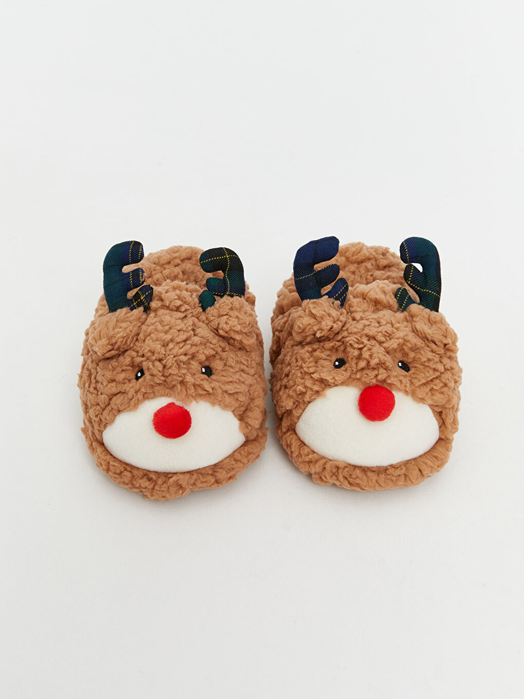 Animal Figured Plush Baby Boys' Slippers-2