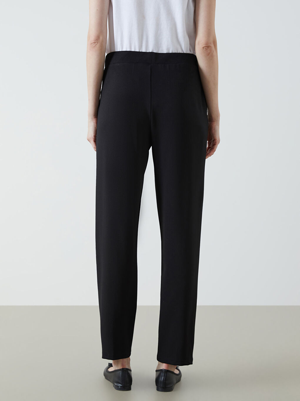 LCW Grace Elastic Waist Carrot Fit Women's Trousers -W5FI94Z8-CVL