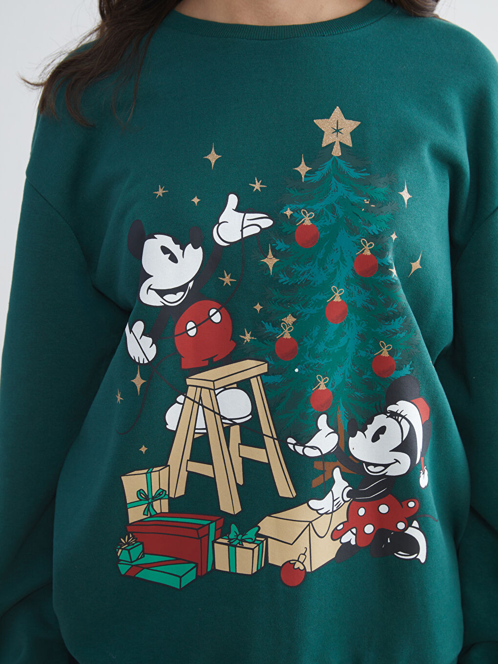 Mickey Mouse Printed Women's Thick Sweatshirt-2