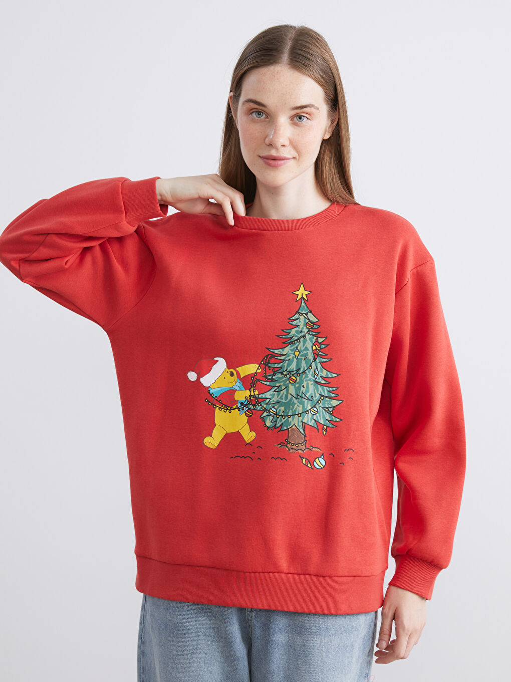 Winnie the Pooh Printed Women's Thick Sweatshirt