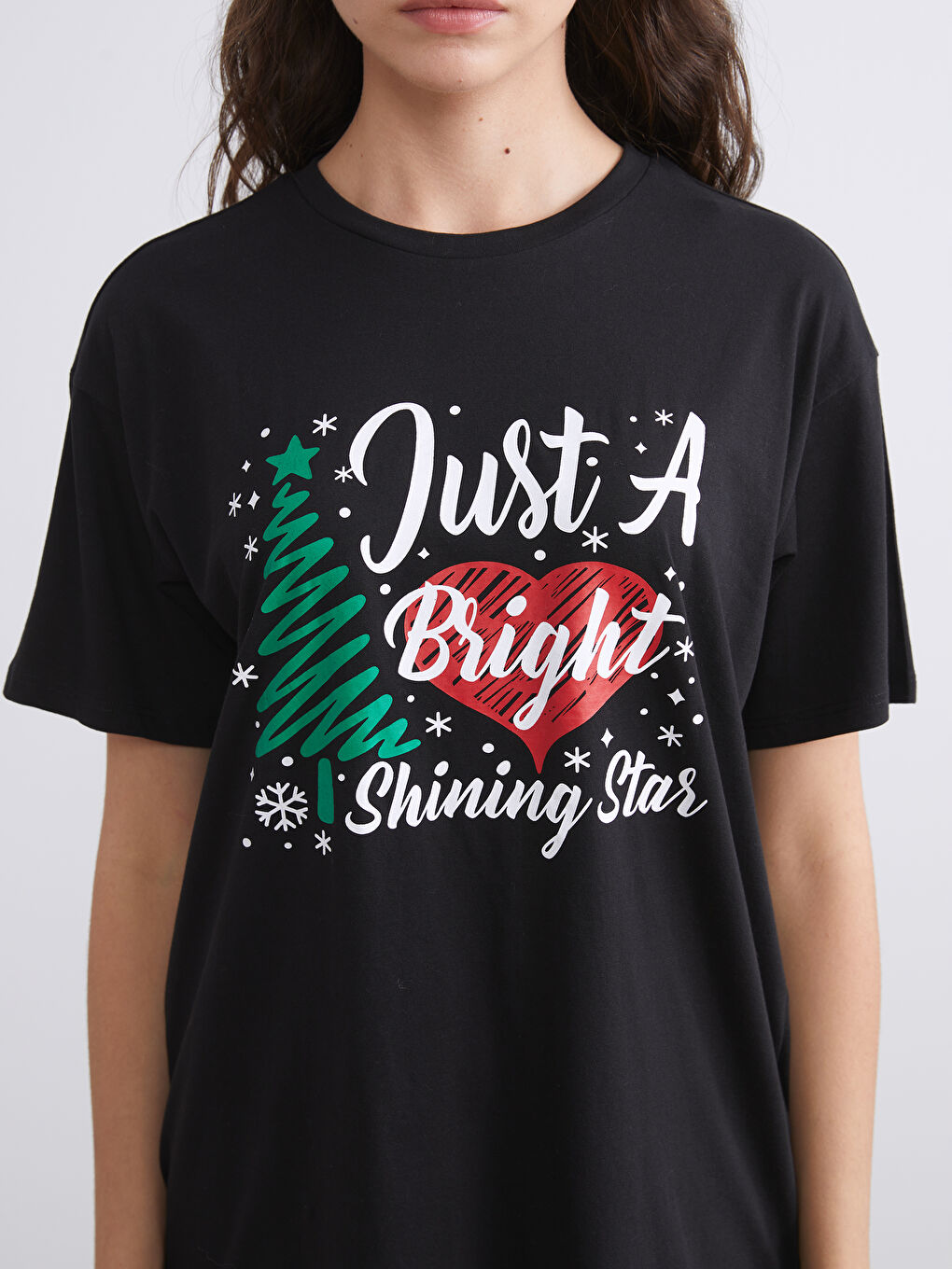 Crew Neck Printed Women's T-Shirt-2