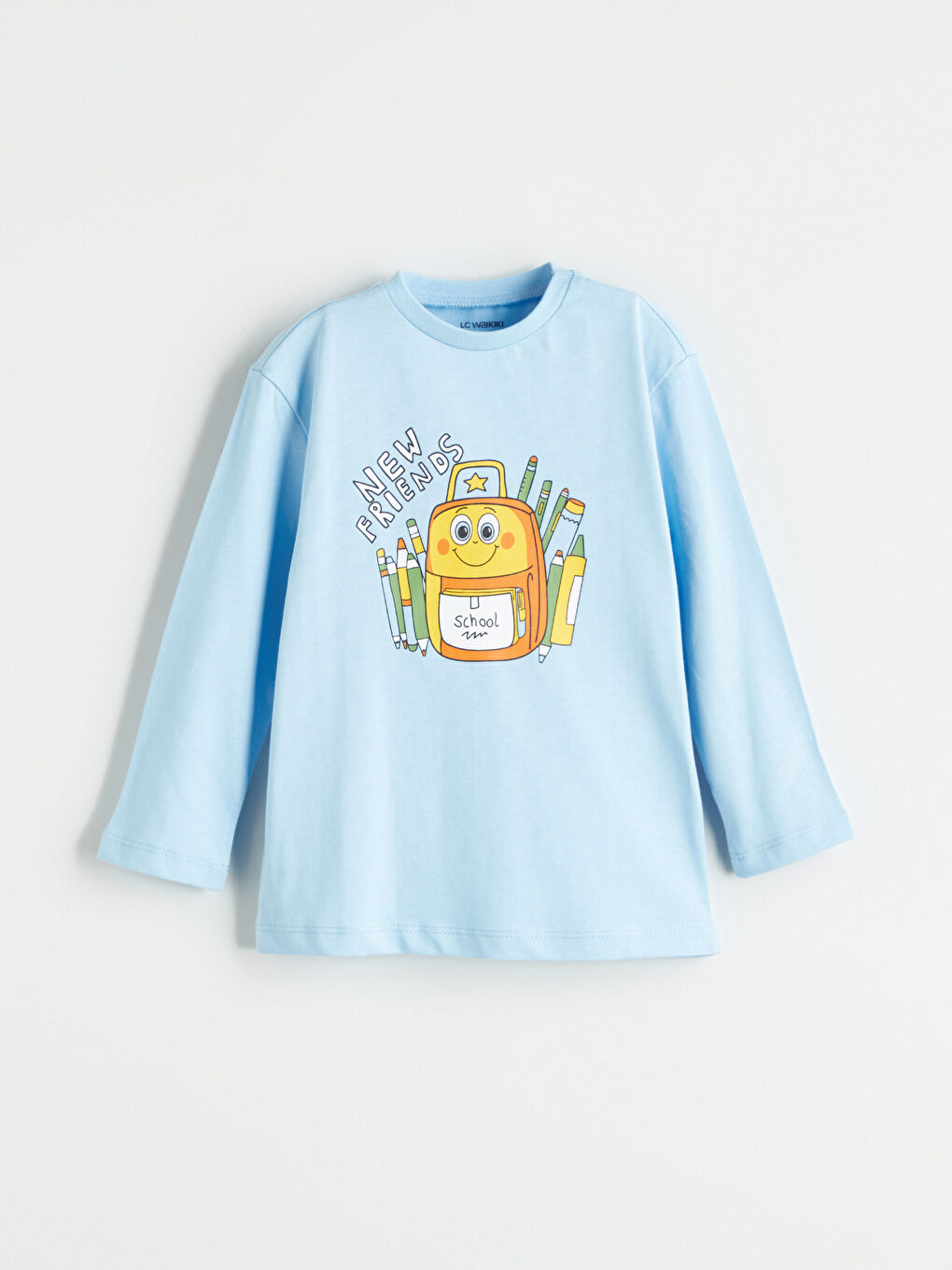LCW ECO Crew Neck Printed Boys' T-Shirt -W5FJ32Z1-G4M