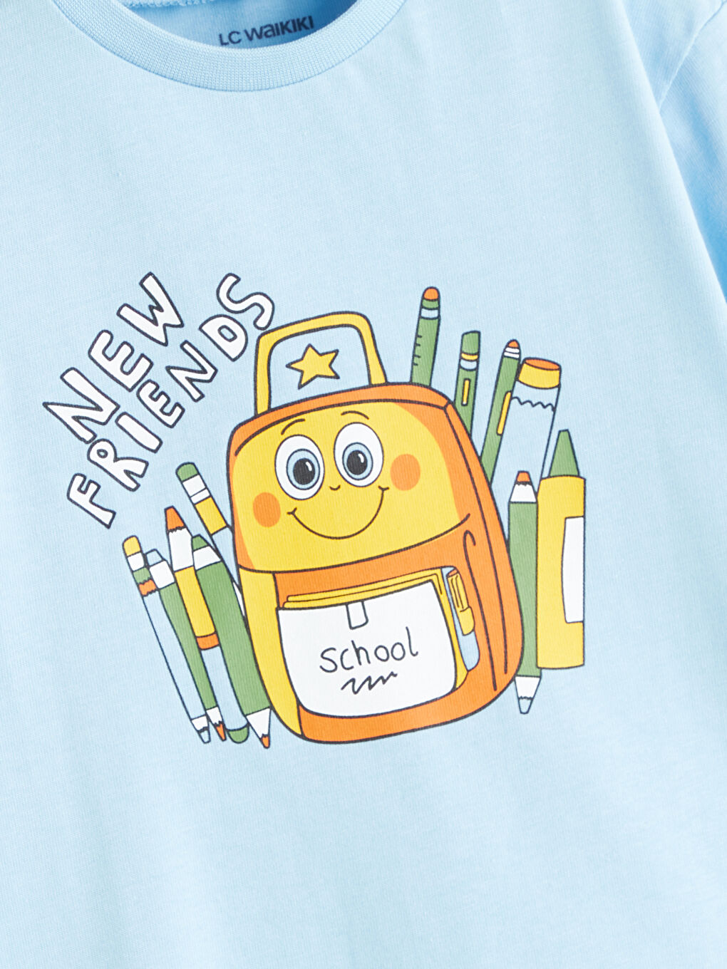 LCW ECO Crew Neck Printed Boys' T-Shirt -W5FJ32Z1-G4M