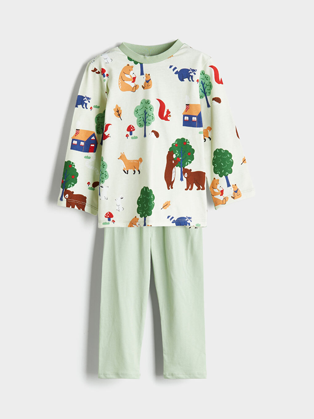 Mavi Baskılı Erkek Çocuk Pijama Takım