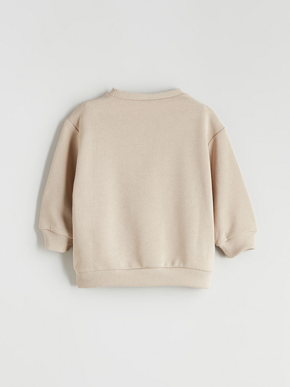 Bej Bisiklet Yaka Baskılı Erkek Çocuk Sweatshirt-2