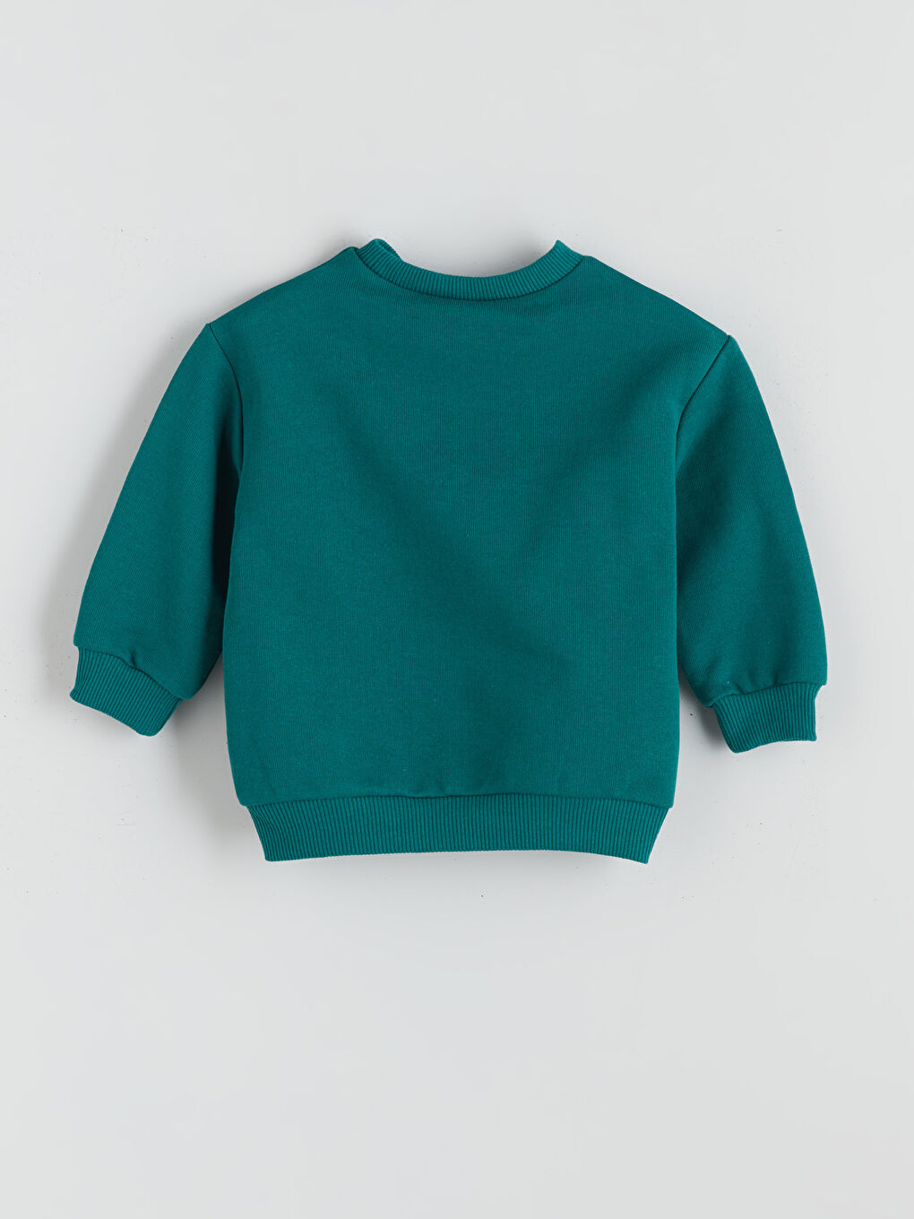 Yeşil Bisiklet Yaka Baskılı Erkek Çocuk Sweatshirt-1