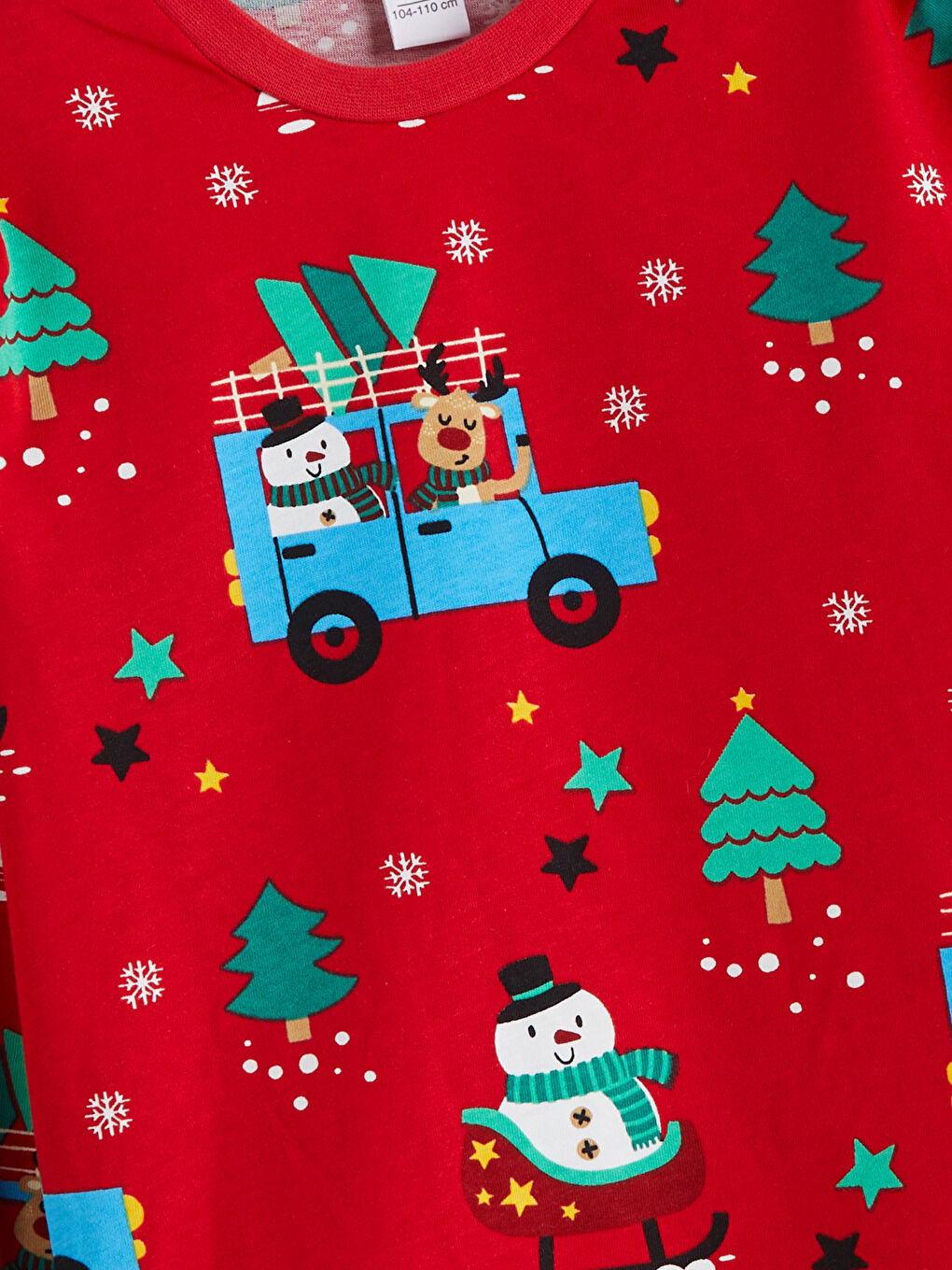 Bej Bisiklet Yaka Uzun Kollu Erkek Bebek Pijama Takımı-2