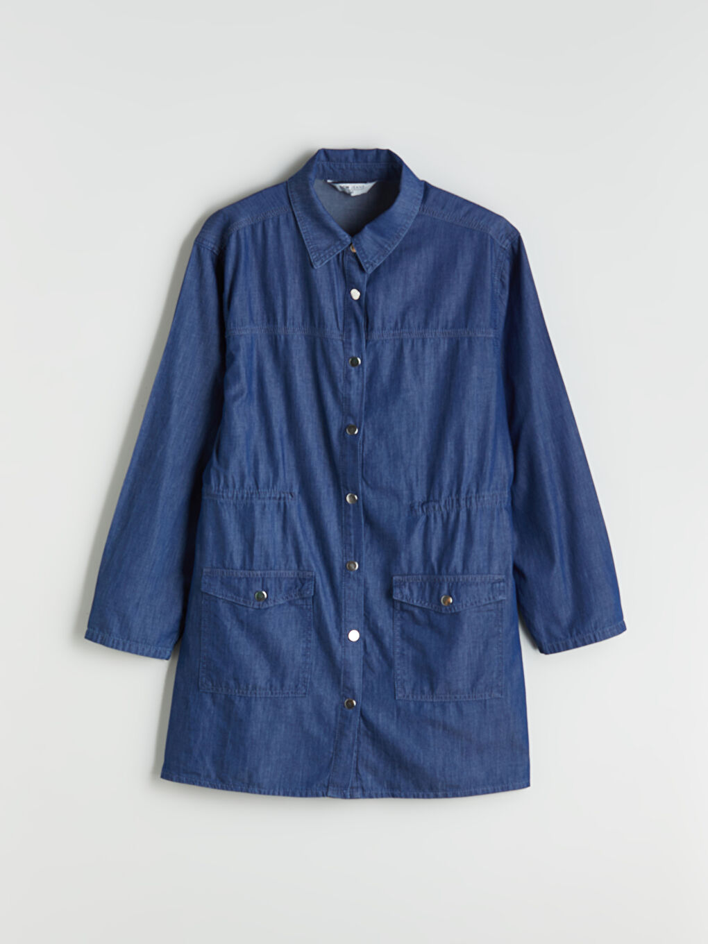 LCW Grace Collared Neck Women's Denim Tunic -W5FJ70Z8-563