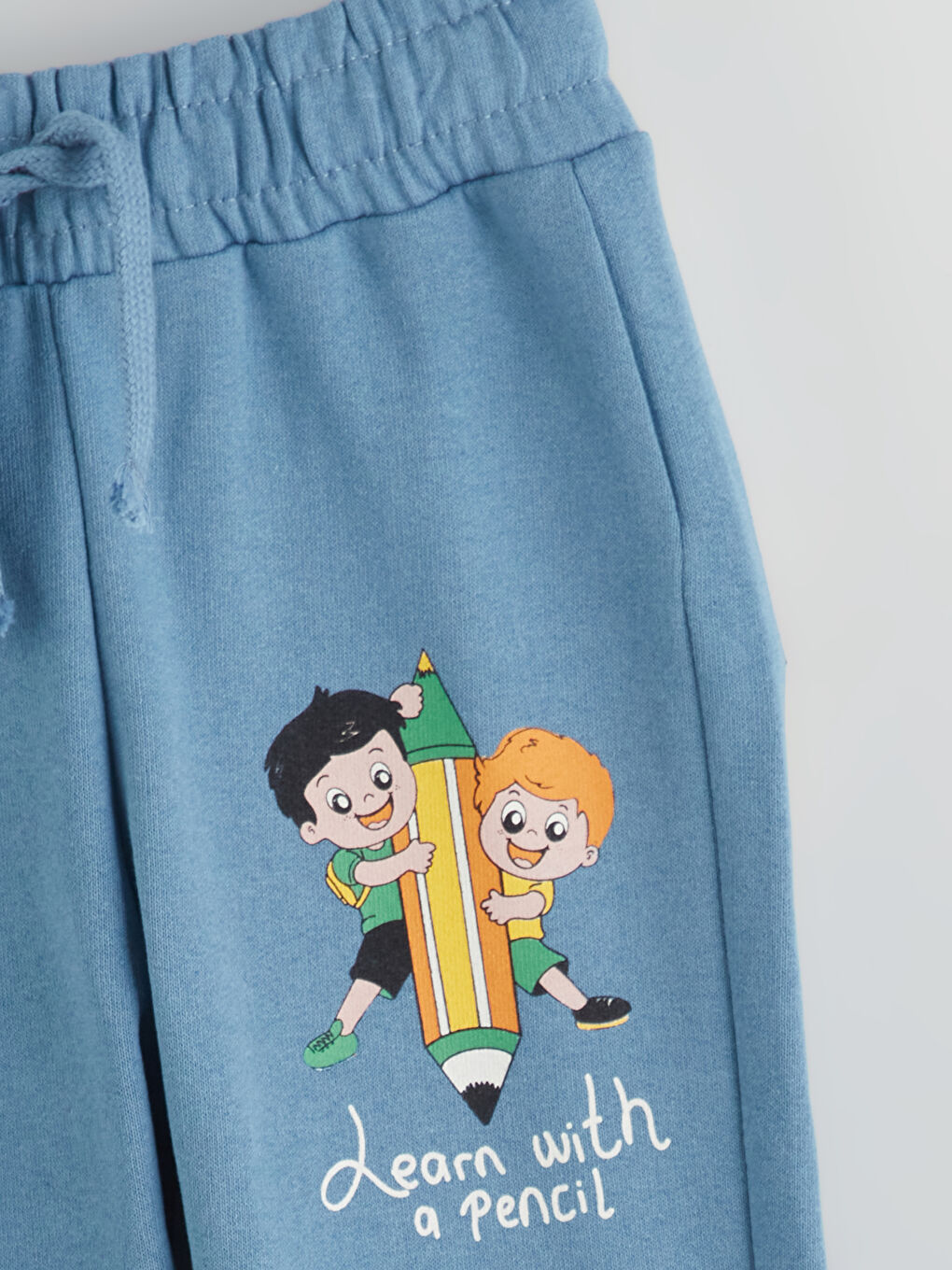 Mavi Beli Lastikli Erkek Çocuk Jogger  Eşofman Altı-1