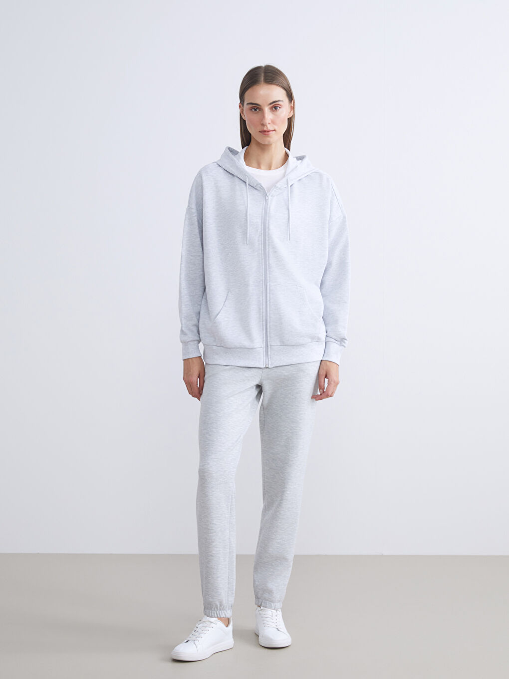 Hooded Oversize Women's Thick Zipper Sweatshirt-1