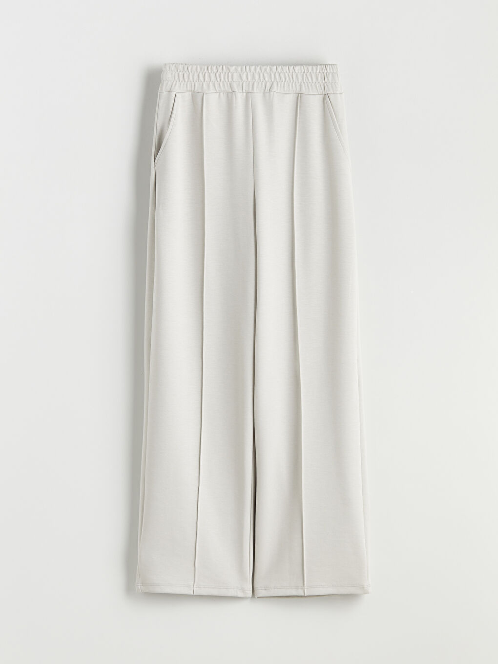 Gri Beli Lastikli Kadın Eşofman Altı-6