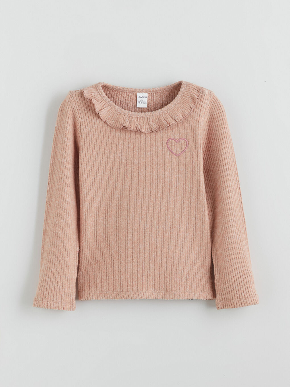 Crew Neck Long Sleeve Girls' T-Shirt 2-Pack-4