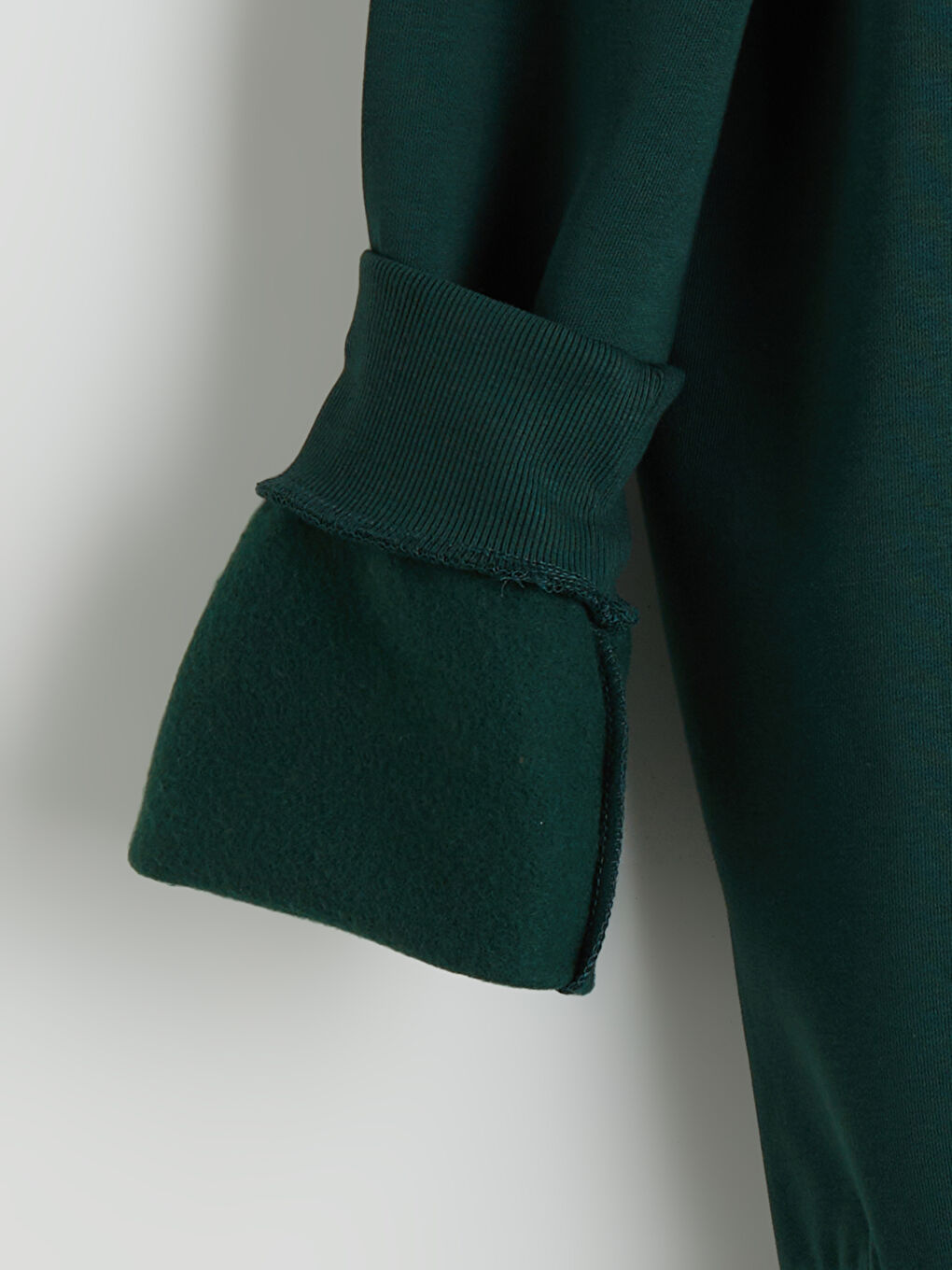 Yeşil Bisiklet Yaka Baskılı Erkek Sweatshirt-5