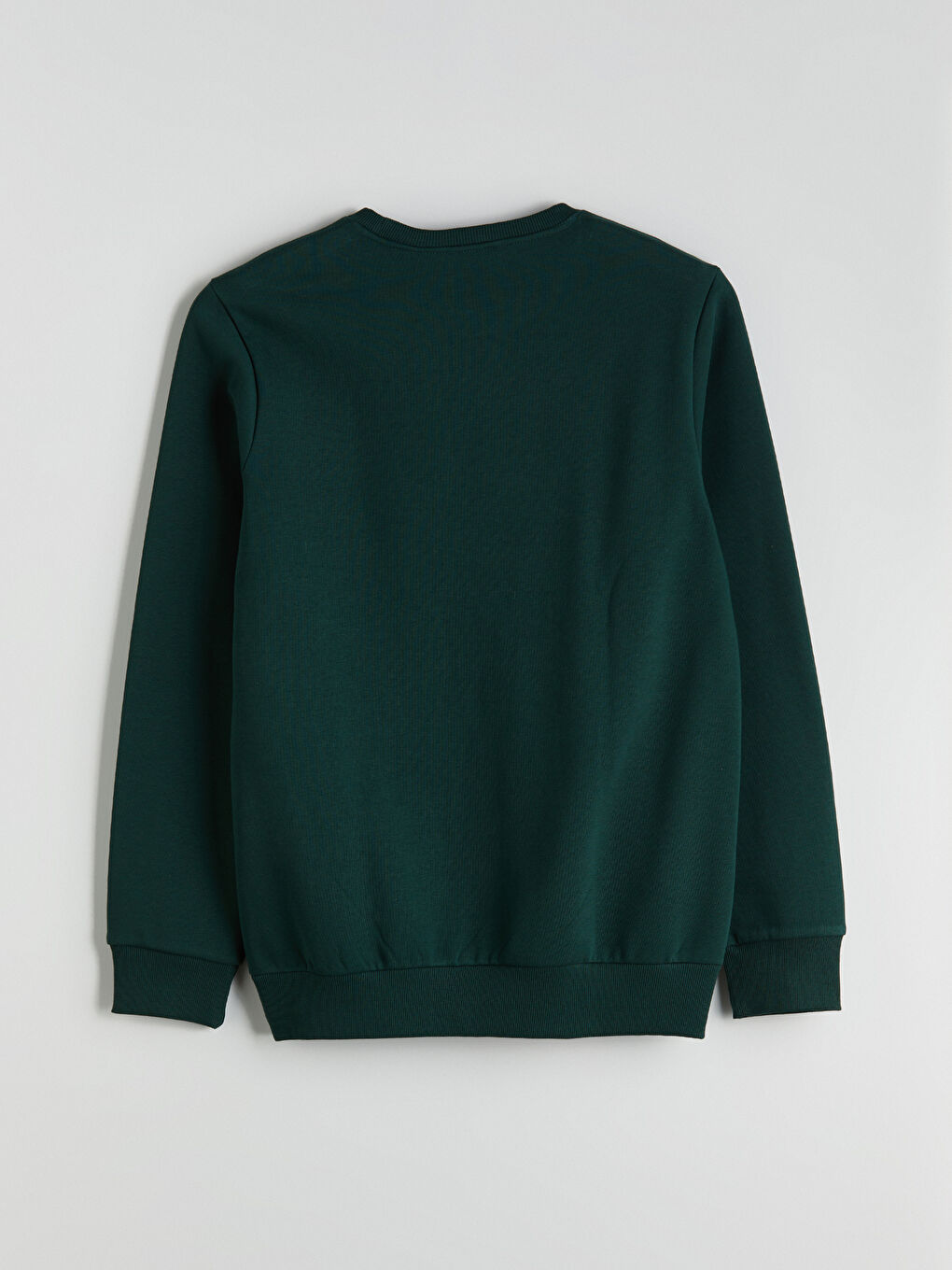 Yeşil Bisiklet Yaka Baskılı Erkek Sweatshirt-6