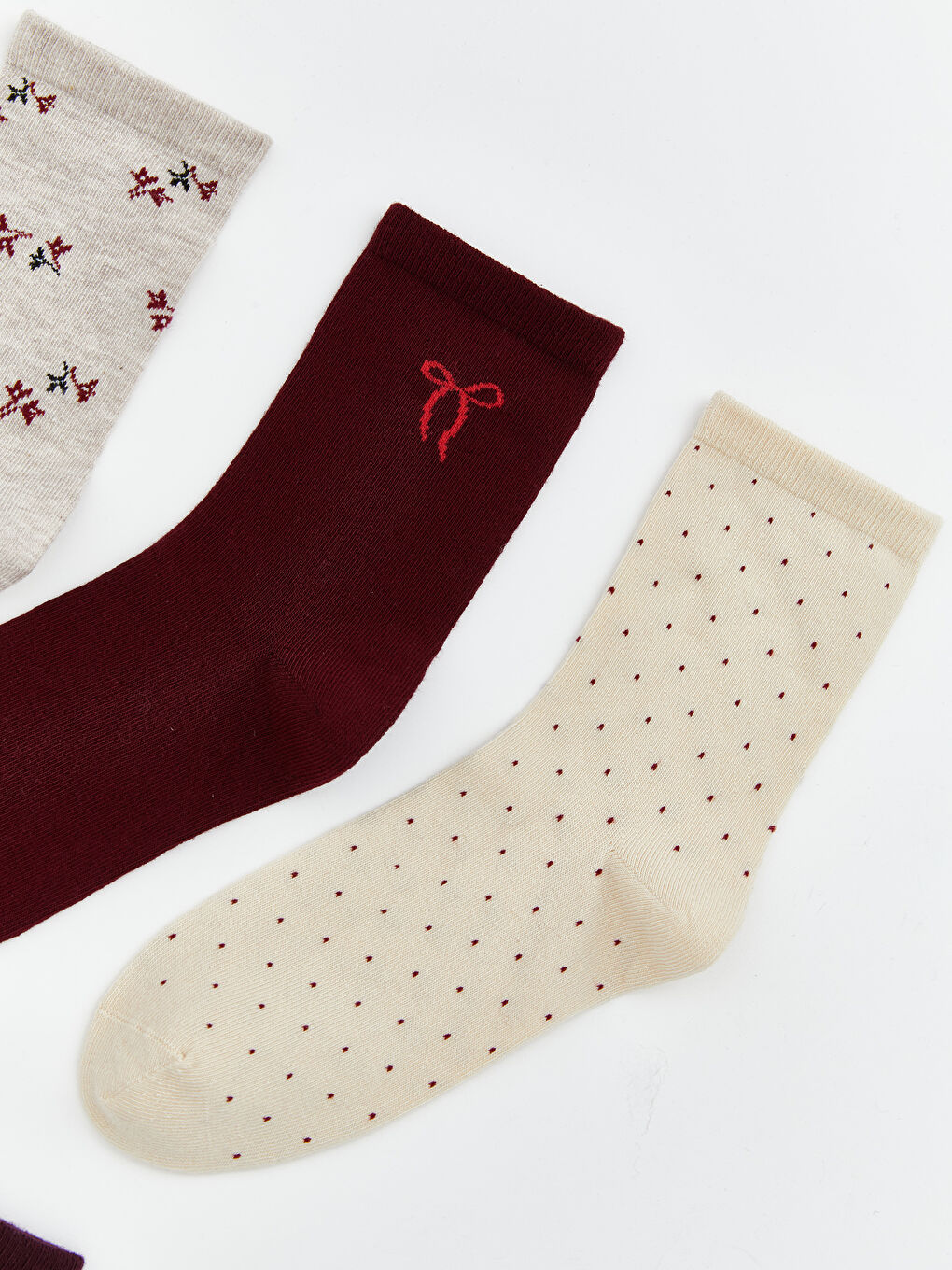 Узорчатые женские носки до щиколотки, комплект из 5 штук-1