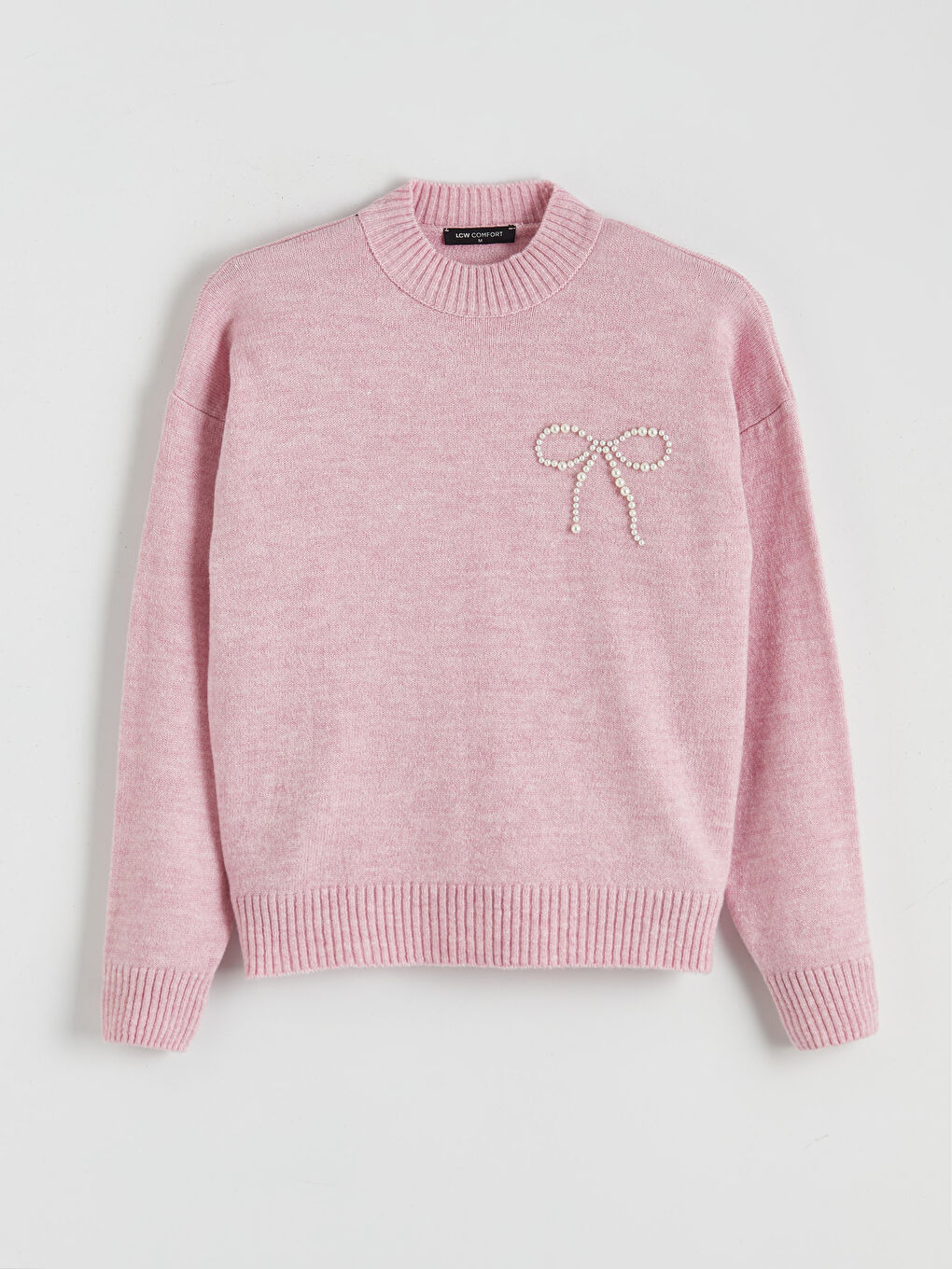 Crew Neck Beaded Embellished Women's Knitwear Sweater-4