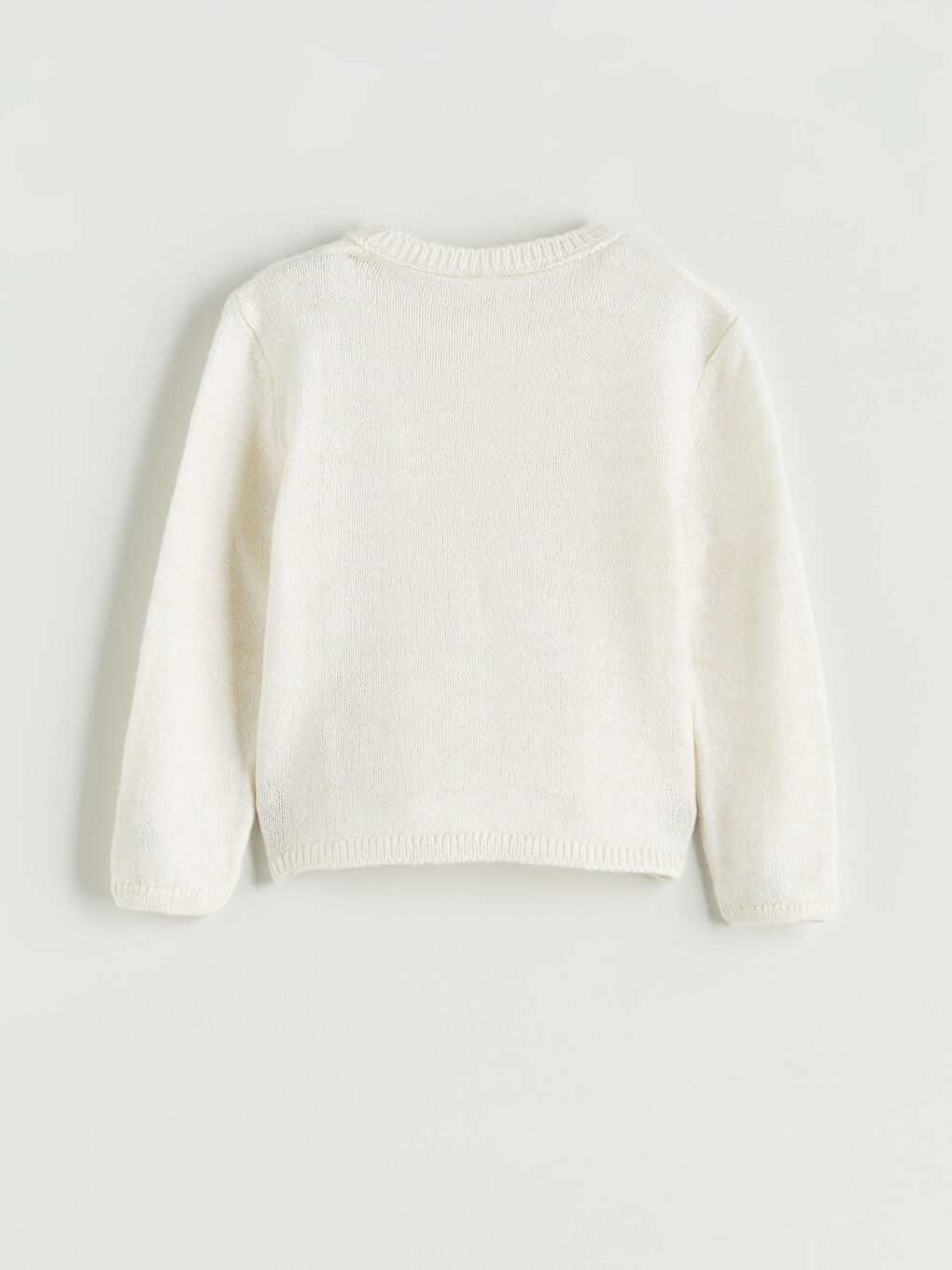 Kardigan za devojčice sa okruglim izrezom od trikotaže-1