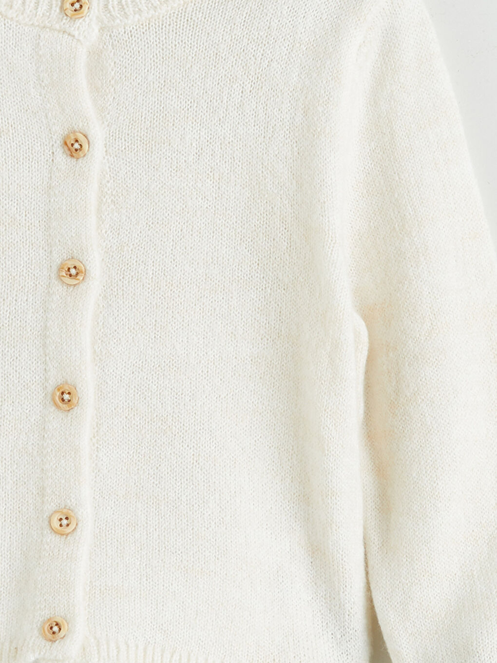 Kardigan za devojčice sa okruglim izrezom od trikotaže-2