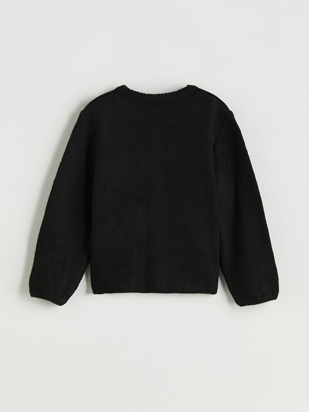 Kardigan za devojčice sa okruglim izrezom od trikotaže-1