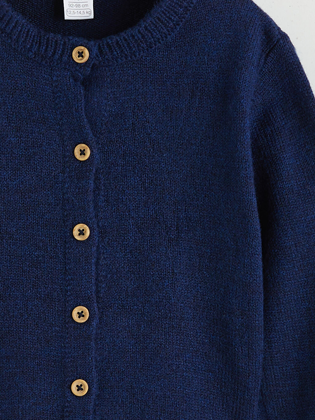 Crew Neck Girls Knitted Cardigan-2