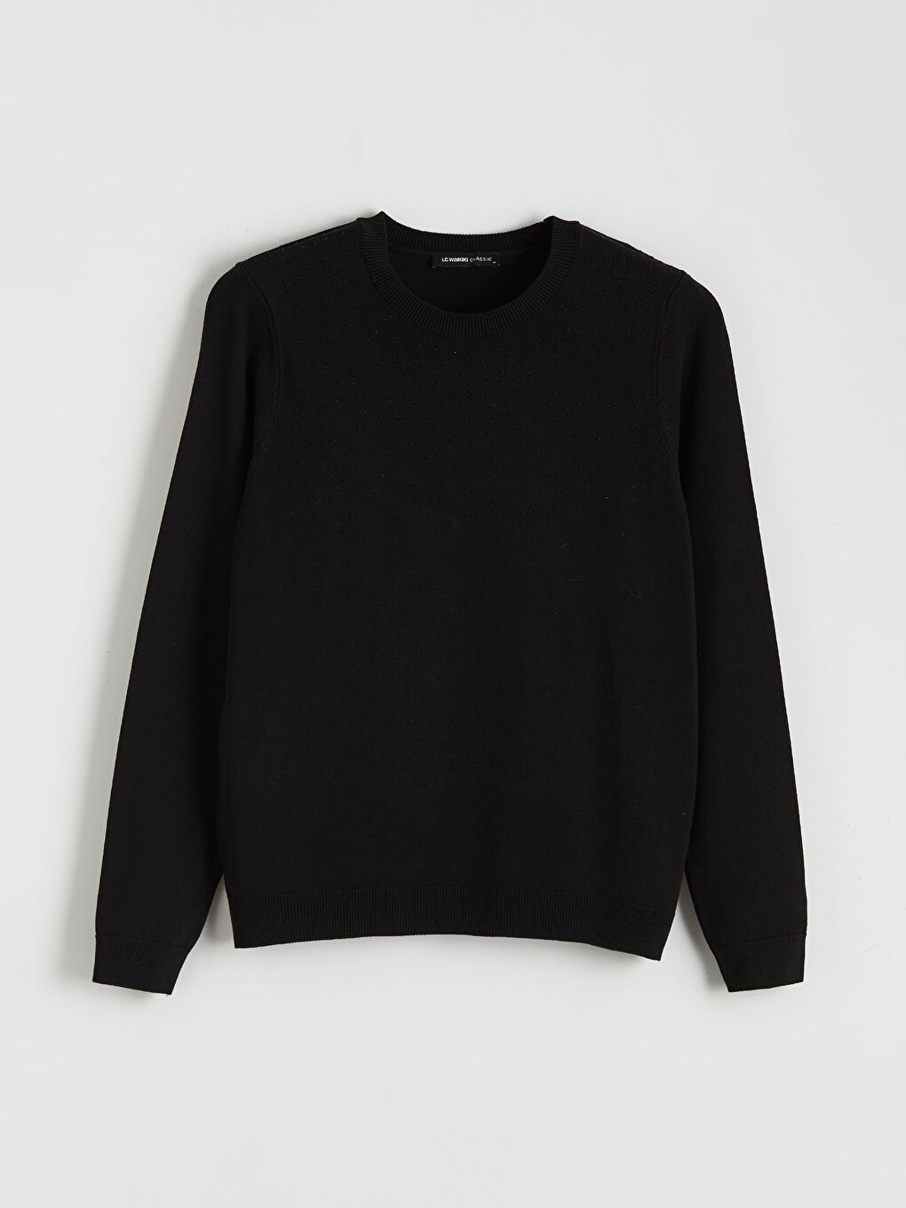 Crew Neck Rhinestone Embellished Women's Knit Sweater-4