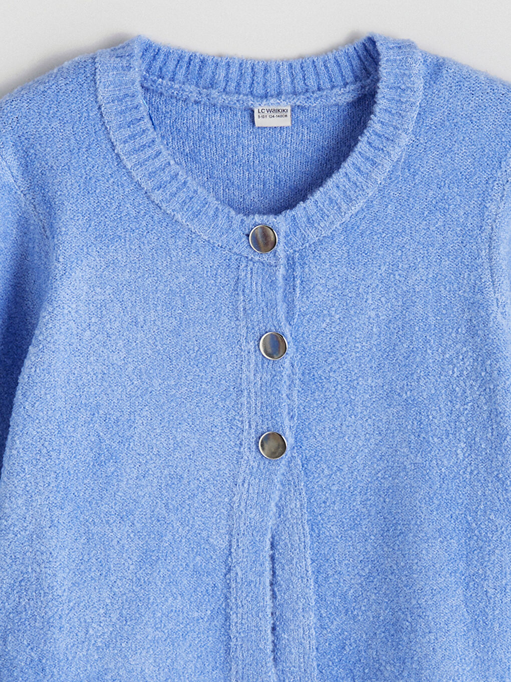 Crew Neck Girl Cardigan-1