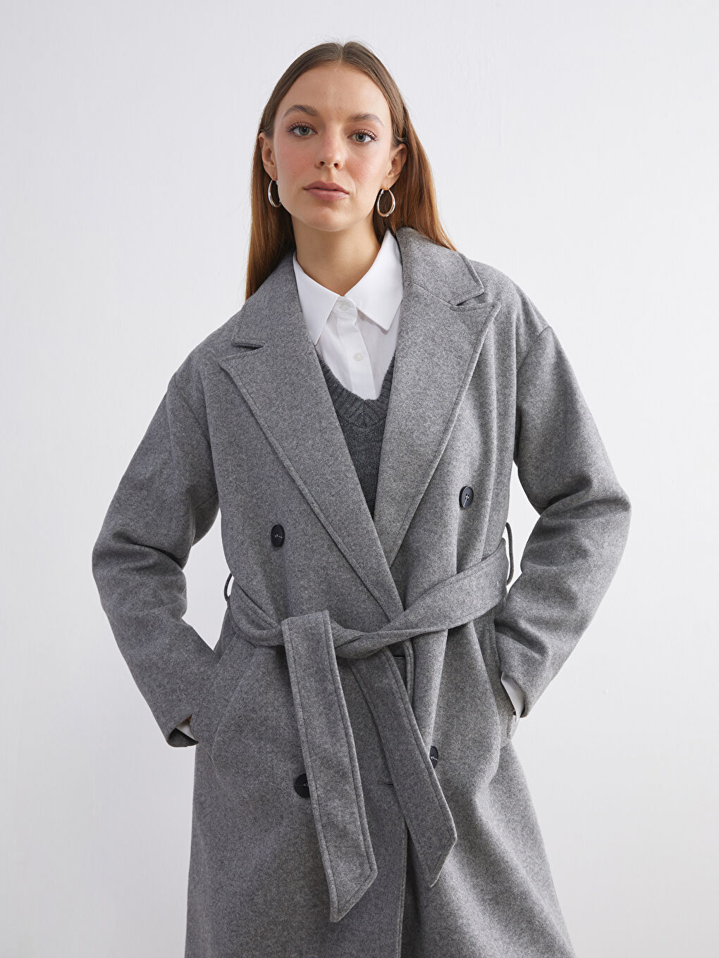 Jacket Collar Women's Cachet Overcoat-1