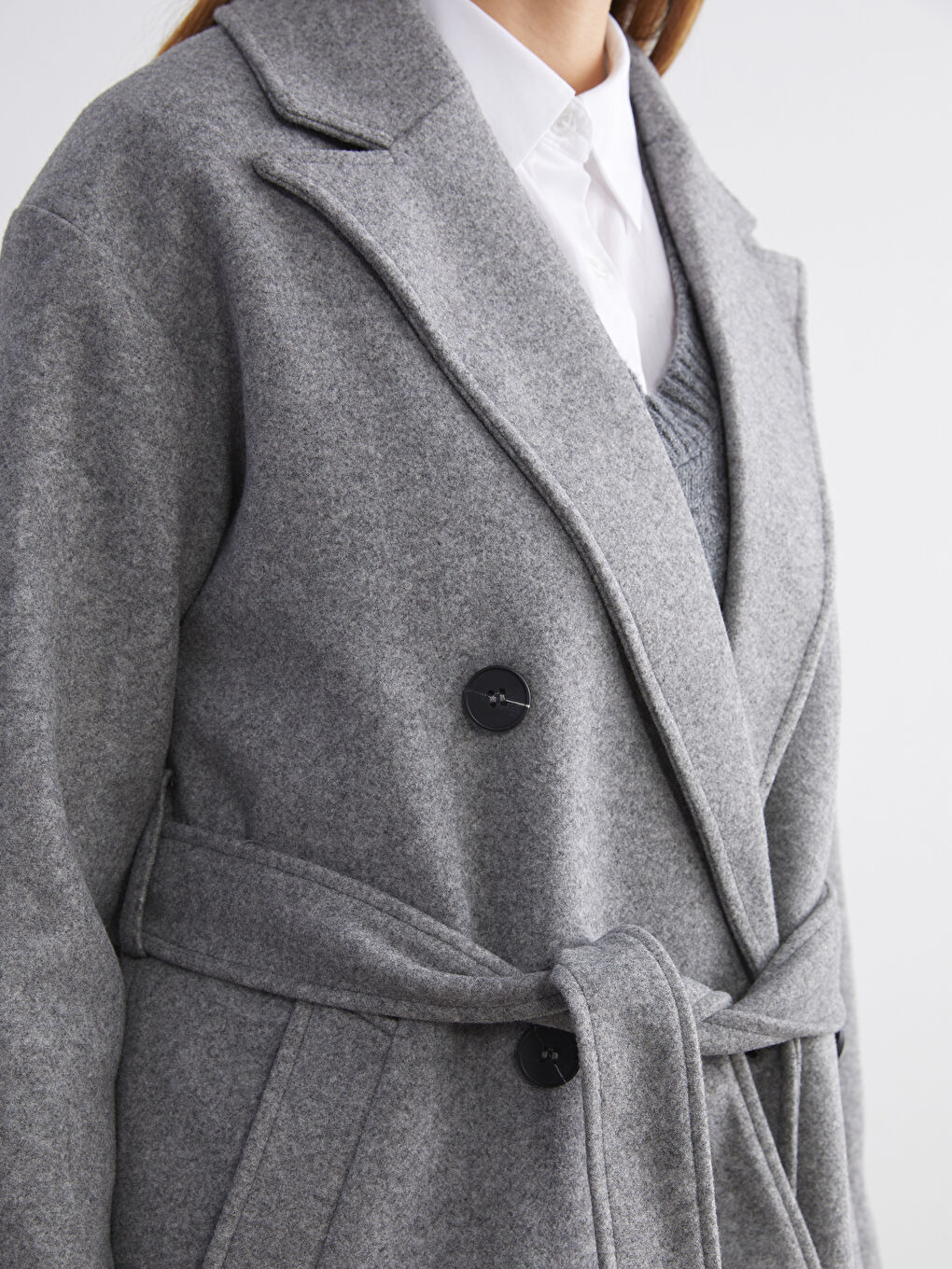 Jacket Collar Women's Cachet Overcoat-2