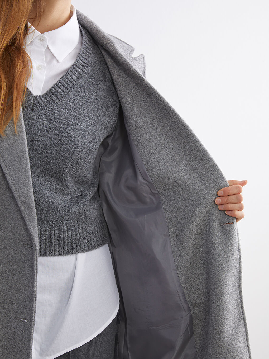 Jacket Collar Women's Cachet Overcoat-3