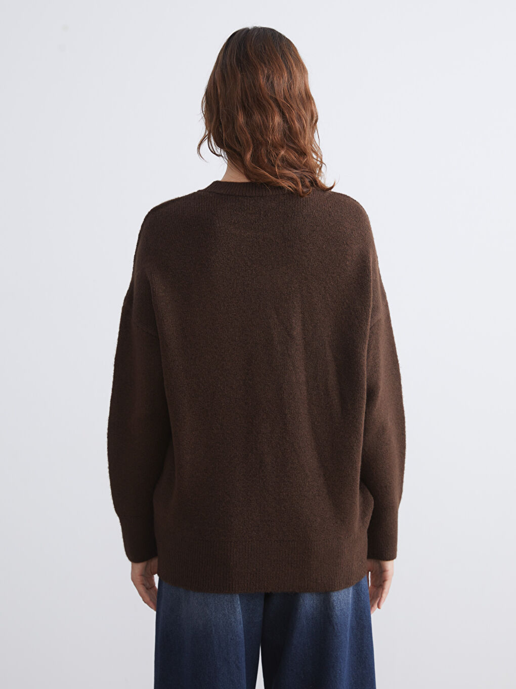 LCW Vision Crew Neck Oversize Women's Knitwear Sweater -W5FL52Z8-RXE
